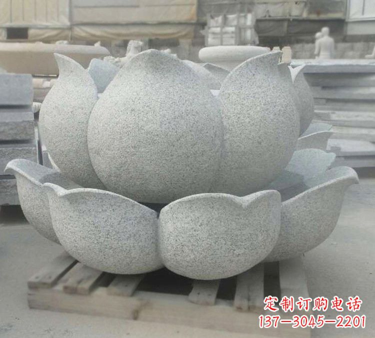 泉州高雅精美的大理石公园莲花喷泉雕塑