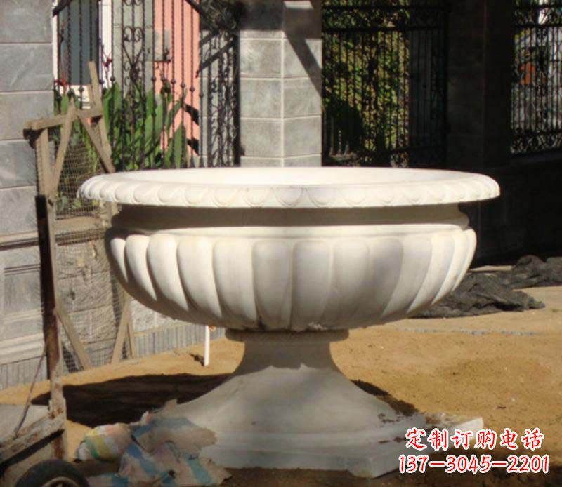 泉州大理石花盆雕塑1