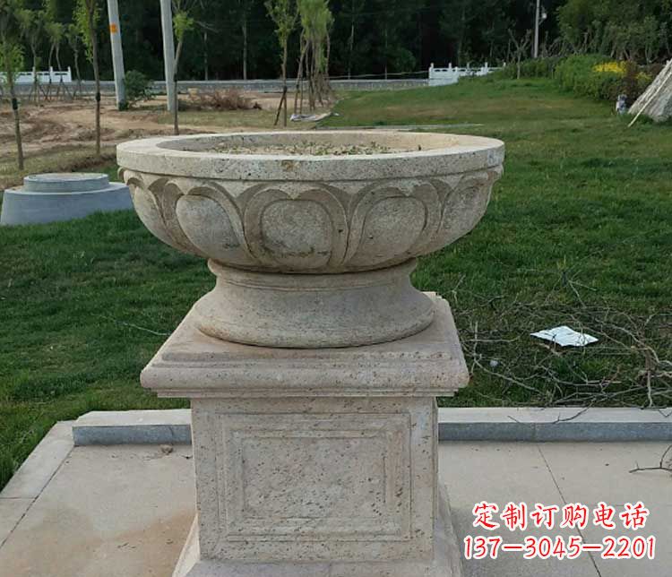 泉州大理石花盆公园石雕_1