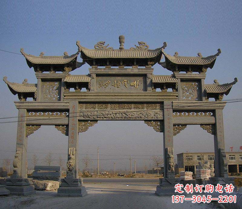 泉州大理石景区三门牌楼