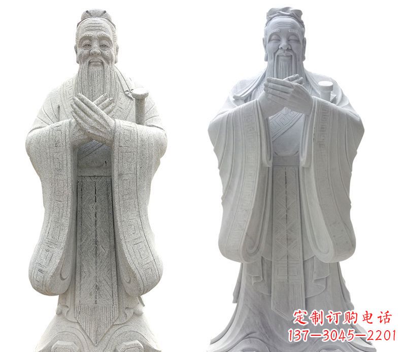 泉州大理石孔子行教像古代名人石雕 (2)
