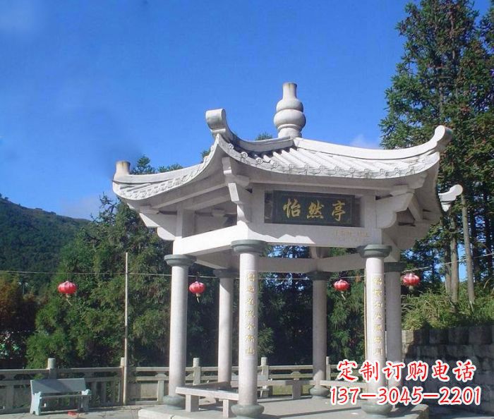 泉州大理石凉亭石雕 (2)