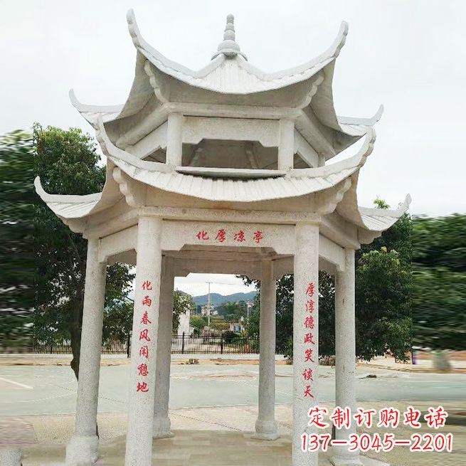 泉州大理石凉亭双层