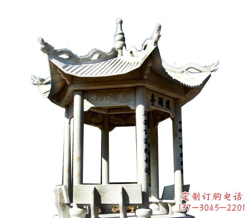 泉州大理石凉亭石雕