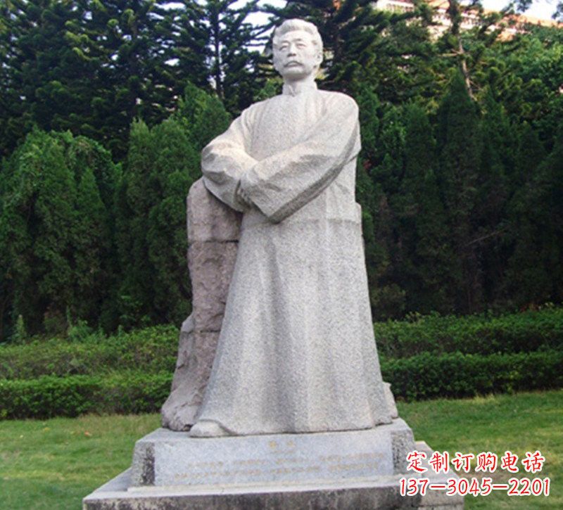 泉州精美独特的鲁迅大理石雕塑