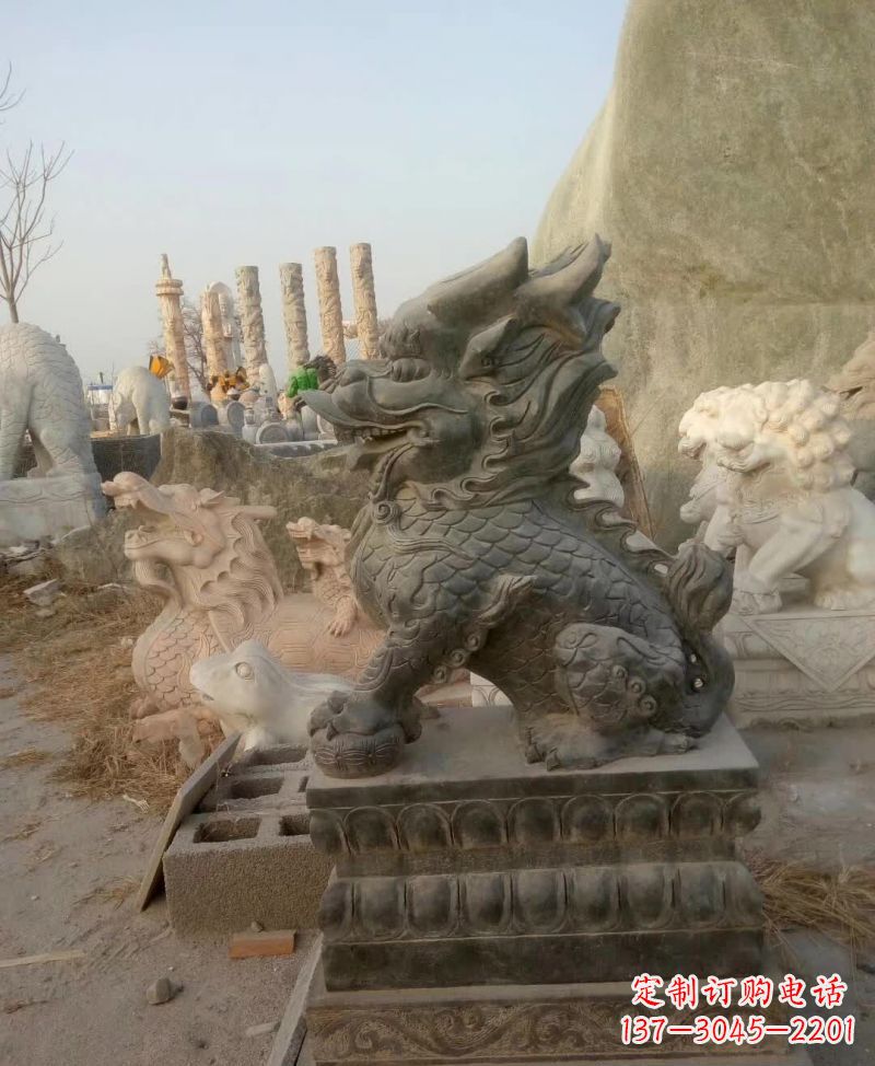泉州大理石麒麟雕塑1