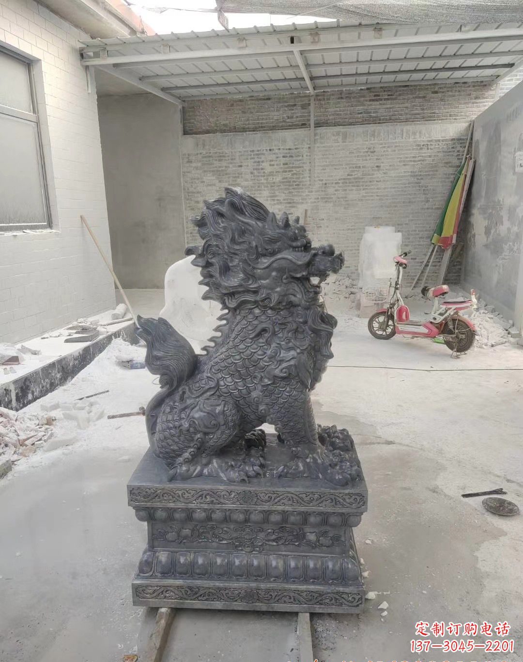 泉州传世工艺大理石麒麟雕塑
