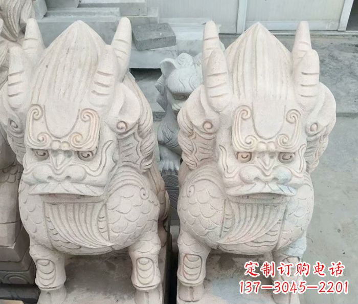 泉州大理石麒麟古代神兽石雕_1