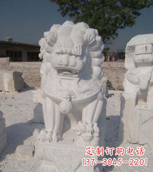 泉州大理石狮子企业雕塑