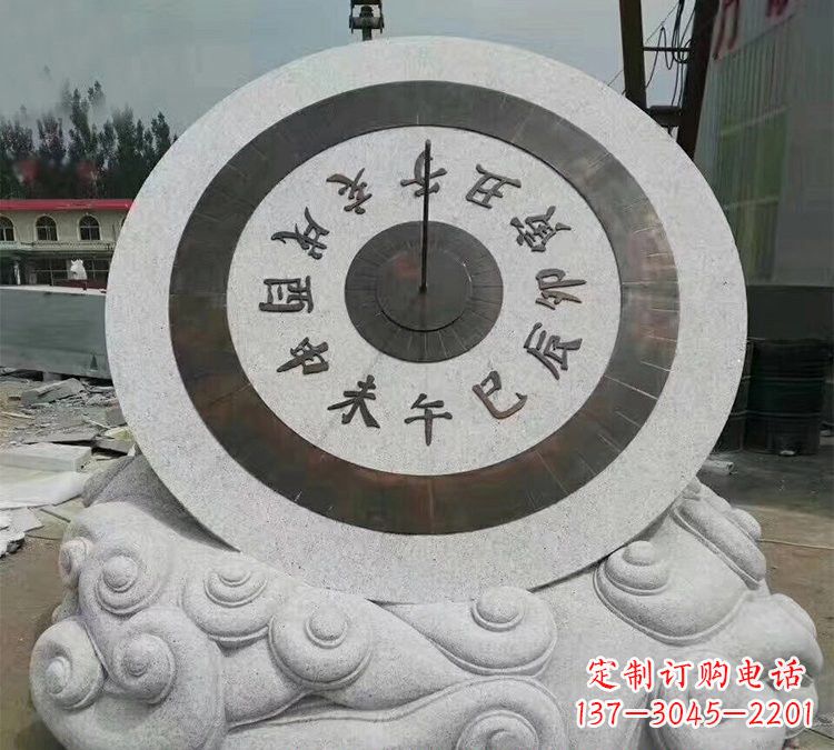 泉州精美大理石十二时辰日晷雕塑