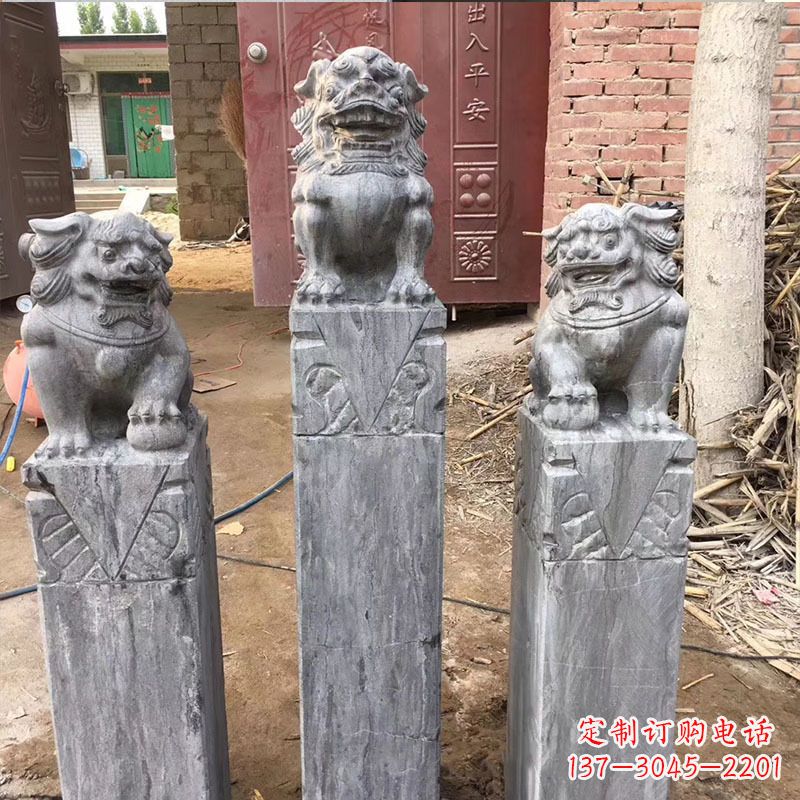 泉州大理石栓马柱