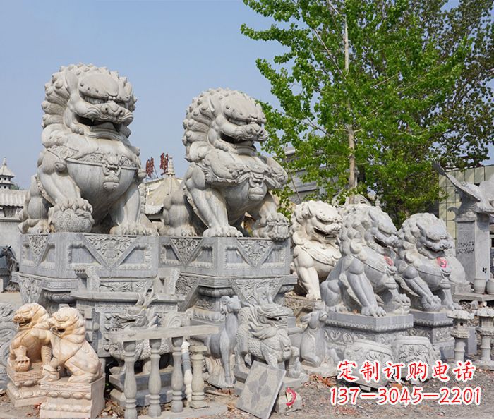 泉州大理石寺庙石狮子 (2)