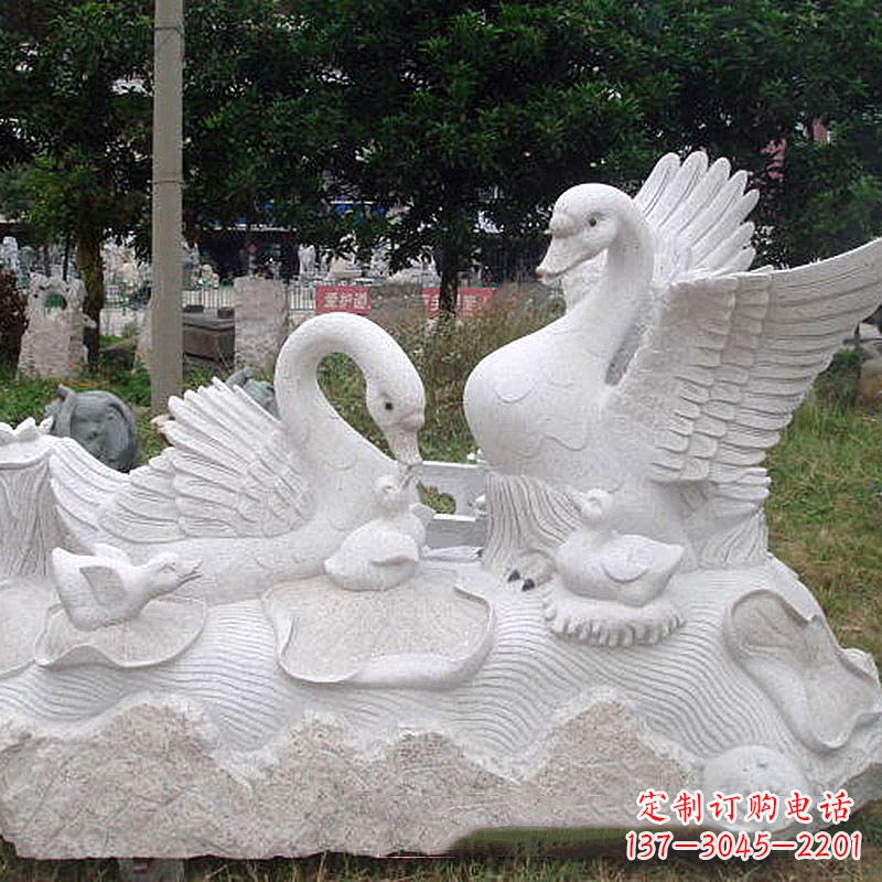 泉州大理石天鹅精美雕塑