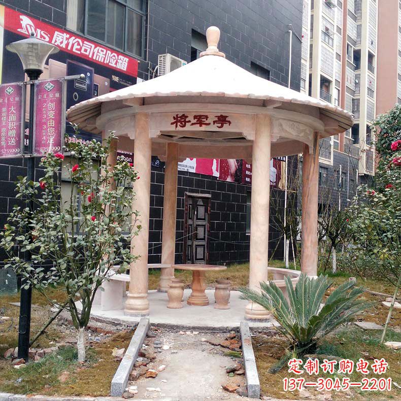 泉州精美大理石凉亭雕塑