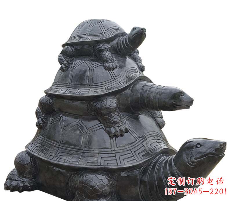 泉州高品质大理石乌龟母子石雕