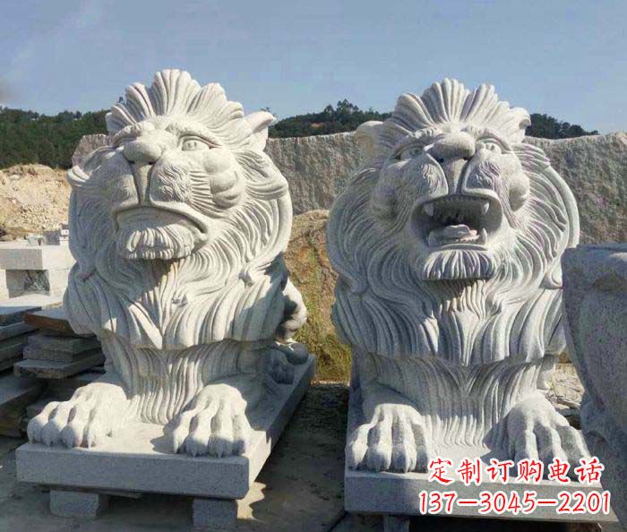 泉州大理石西洋欧式石狮子