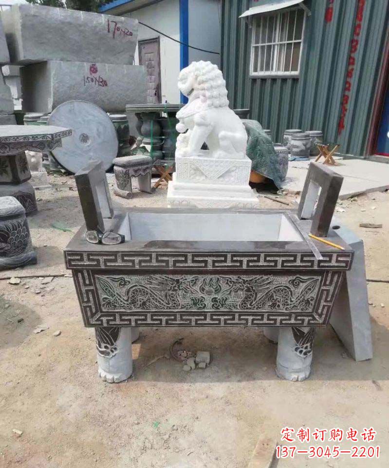 泉州精美大理石香炉雕塑