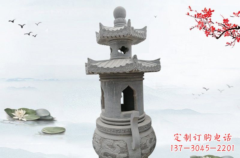 泉州精美工艺石香炉雕塑