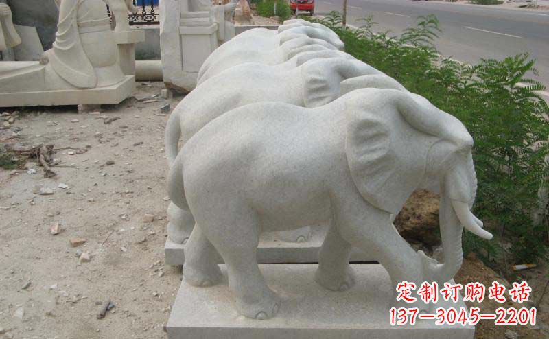 泉州大理石小象公园动物石雕