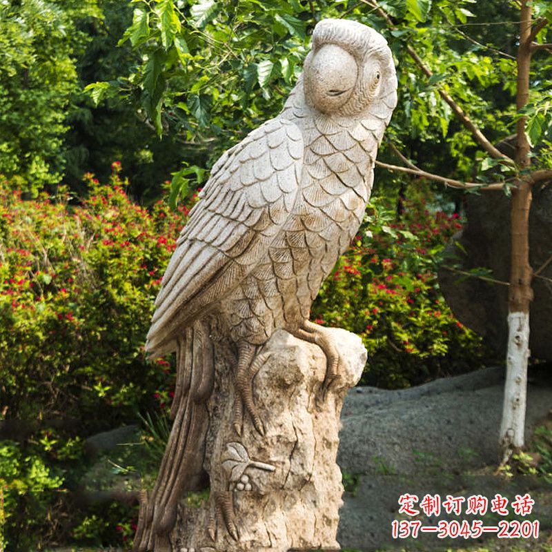 泉州大理石鹦鹉雕塑,完美点缀生活空间