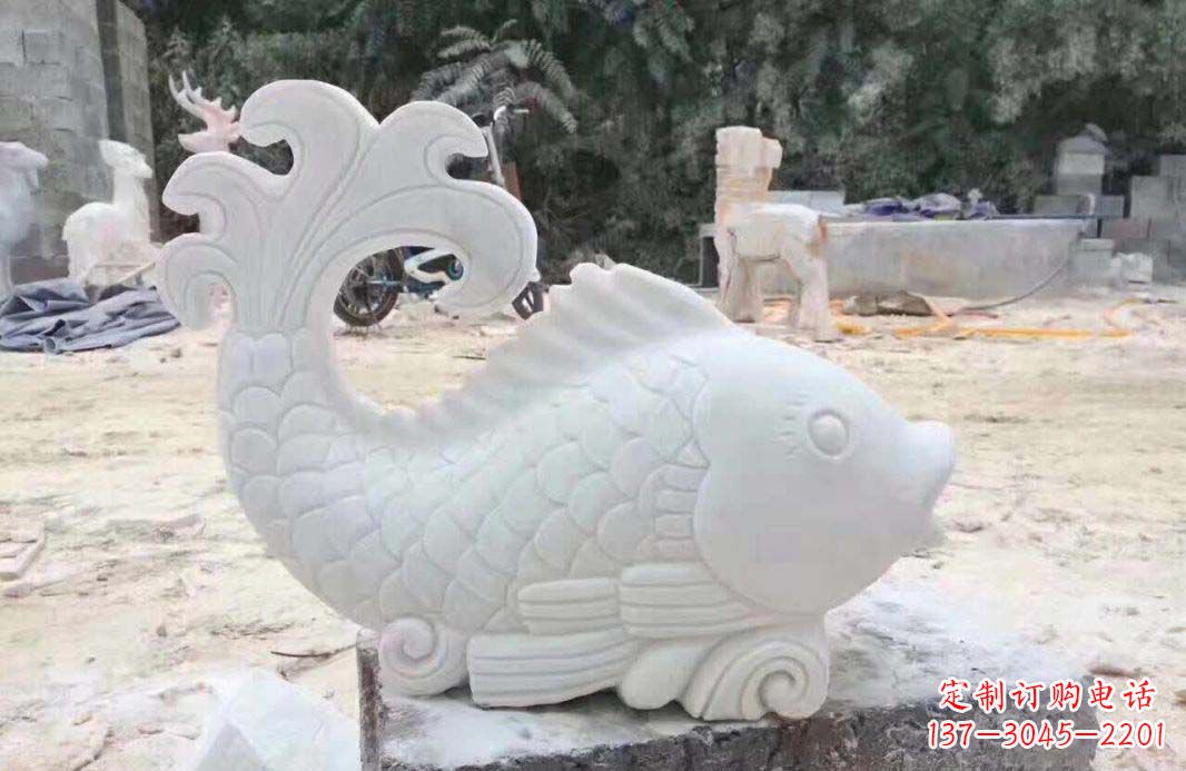 泉州大理石鱼喷泉雕塑