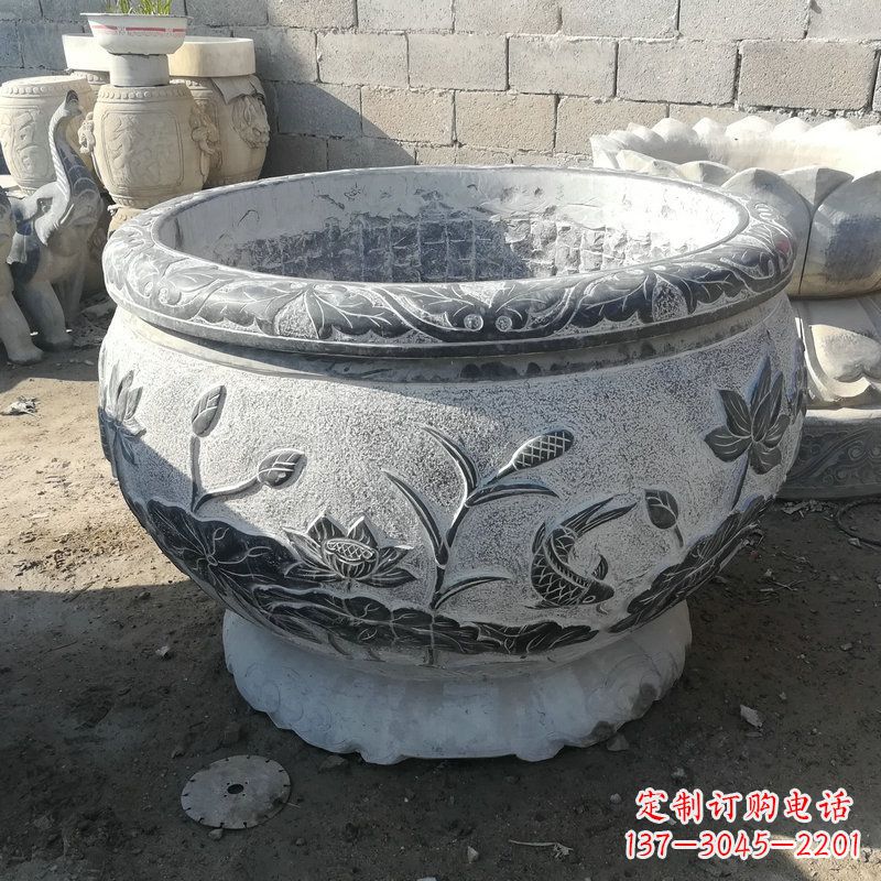 泉州大理石水缸雕塑