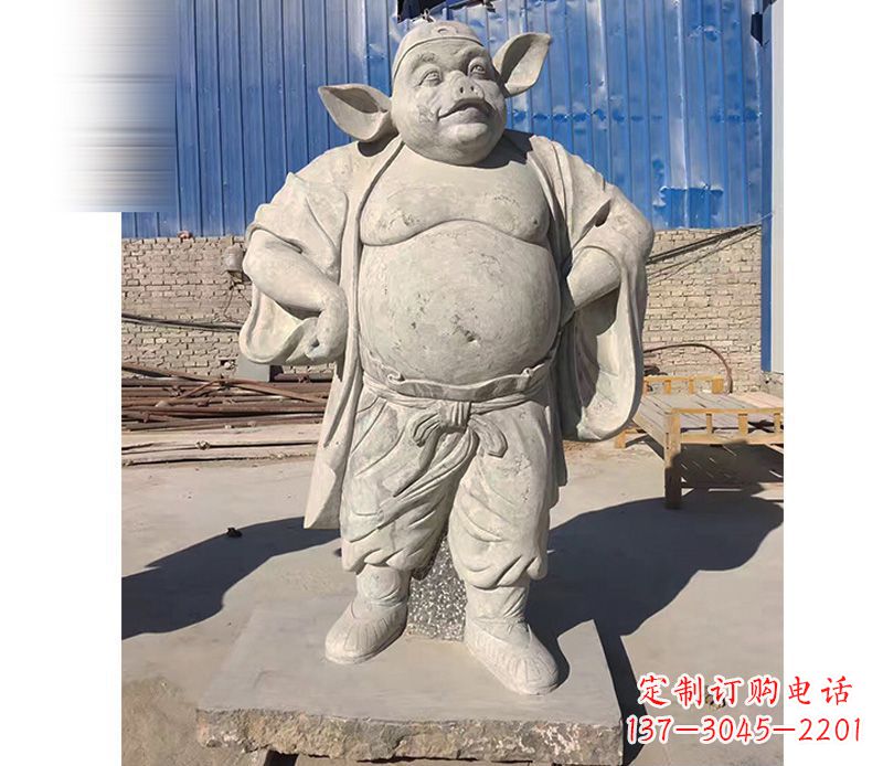 泉州大理石猪八戒石雕