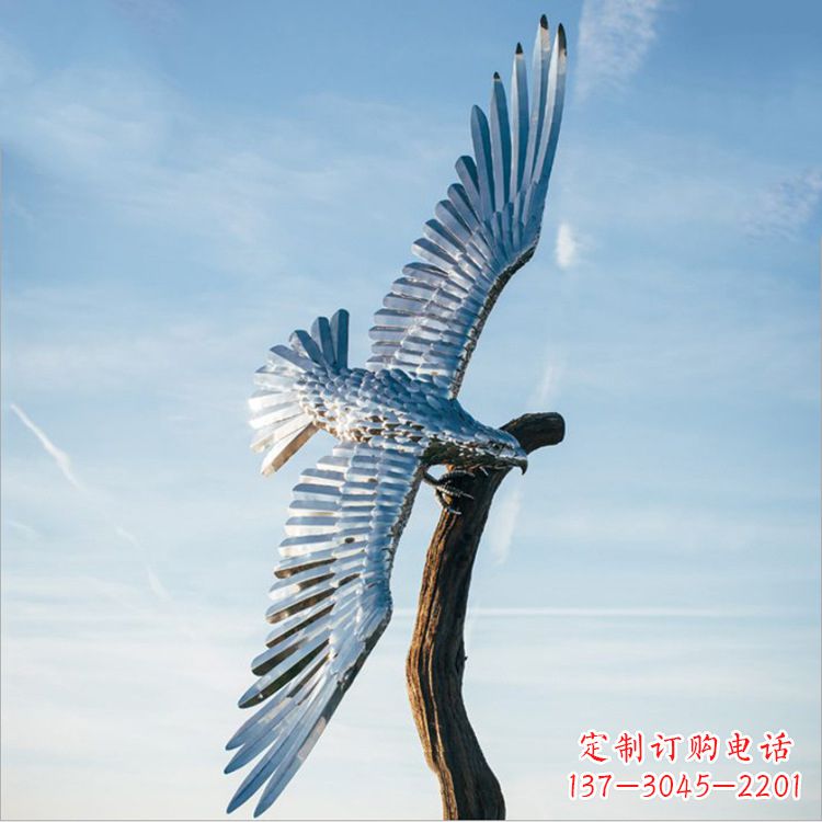 泉州大鹏展翅老鹰不锈钢雕塑