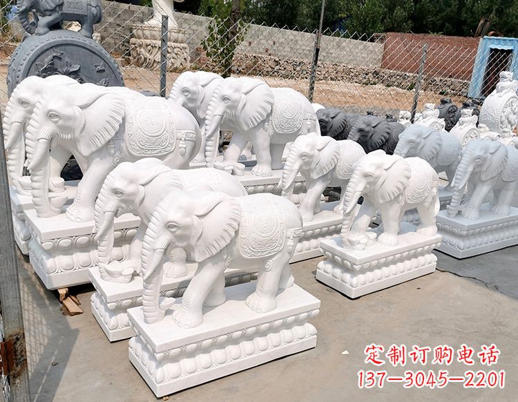 泉州大桥上的大象石雕
