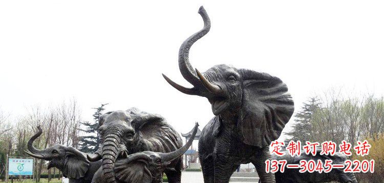 泉州大象群铜雕景观