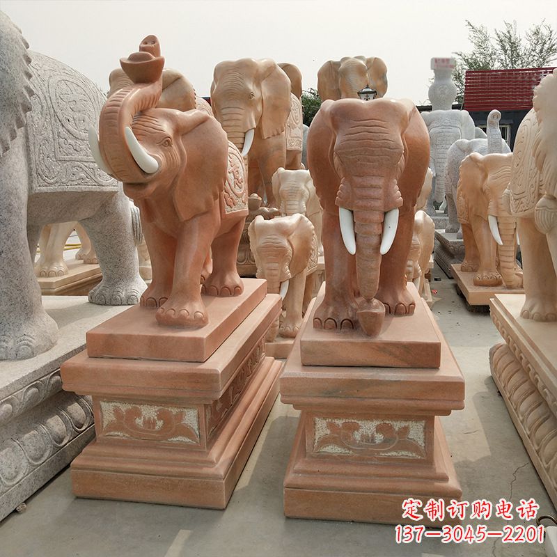 泉州大象水缸石雕塑