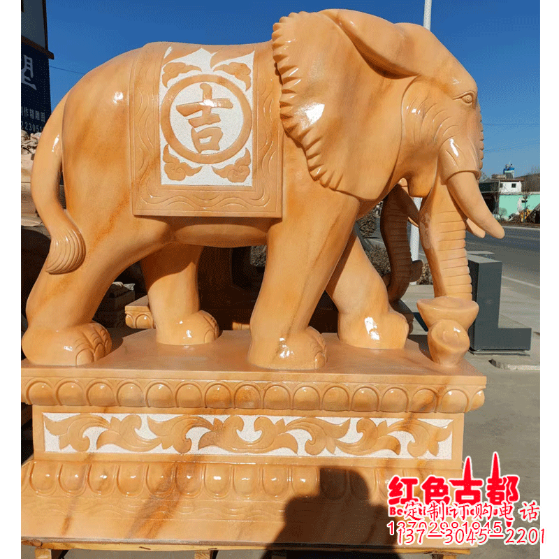 泉州大象头影背墙石雕