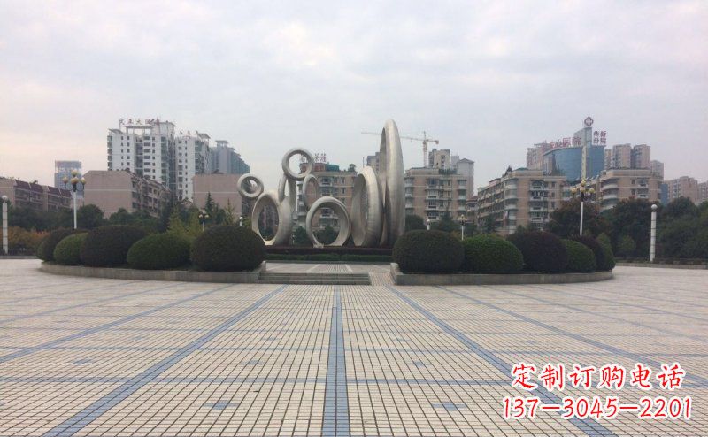 泉州中领雕塑不锈钢圆环雕塑