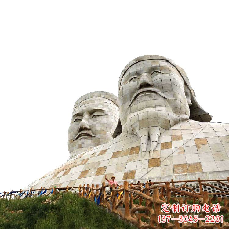泉州大型成吉思汗石雕头像景观雕塑-景区景点历史名人景观雕像