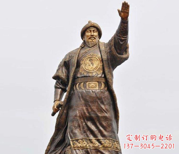 泉州大型成吉思汗铜雕