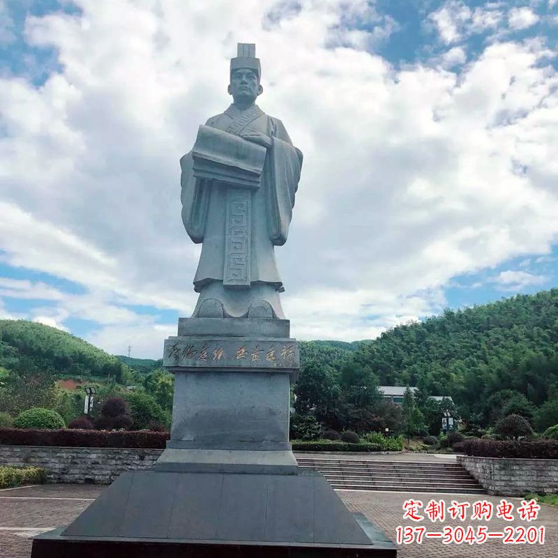 泉州大型蔡伦石雕像-景区广场历史文化名人雕塑