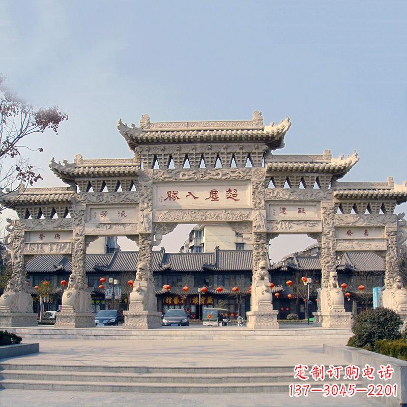 泉州五门石雕牌坊雕塑——让城市更美丽