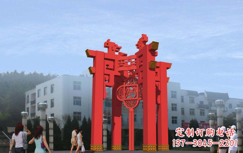 泉州不锈钢灯笼雕塑