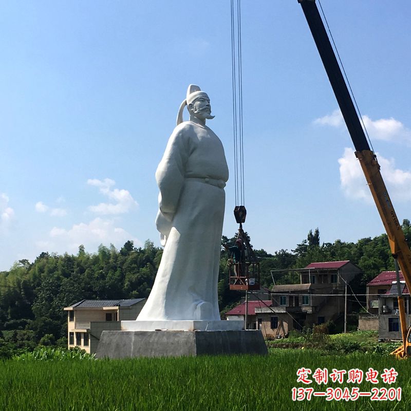 泉州经典汉白玉诗仙李白石雕像