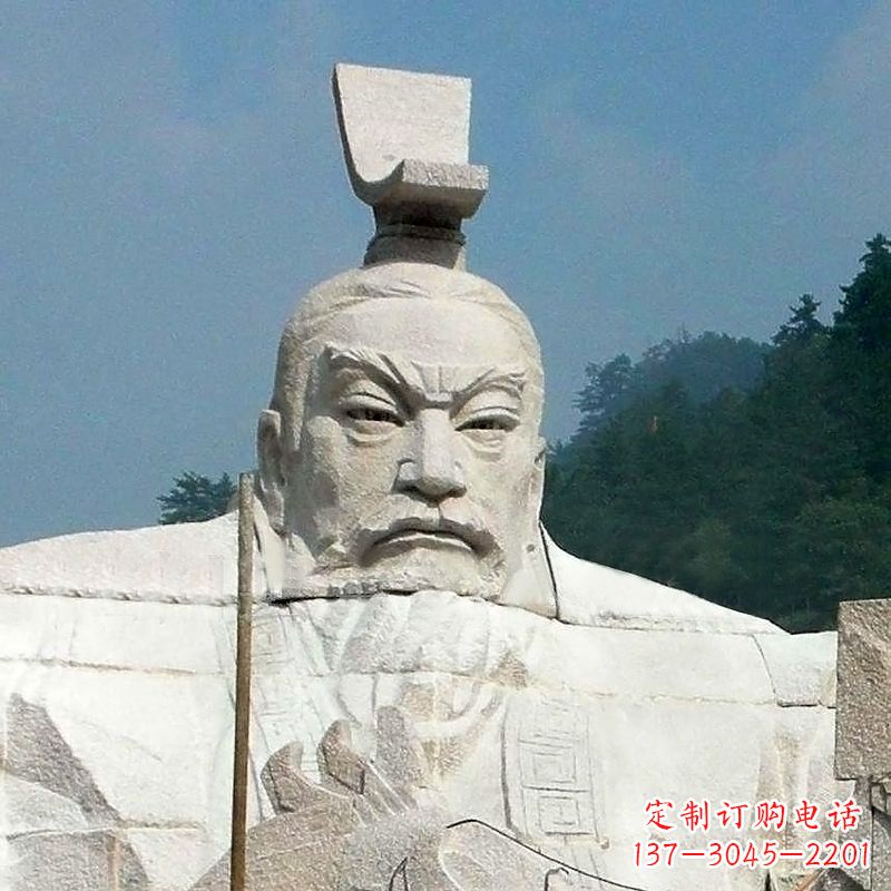 泉州大型汉武帝刘彻石雕头像