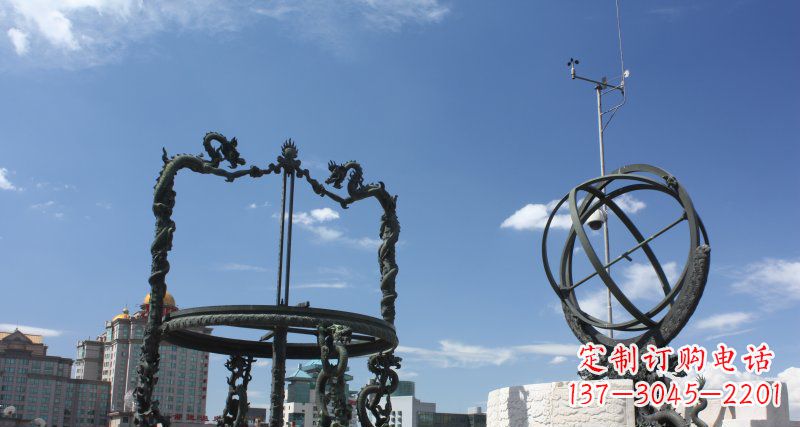 泉州大型浑天仪广场景观铜雕