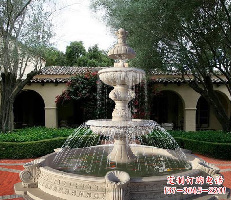 泉州绚丽的喷泉石雕塑
