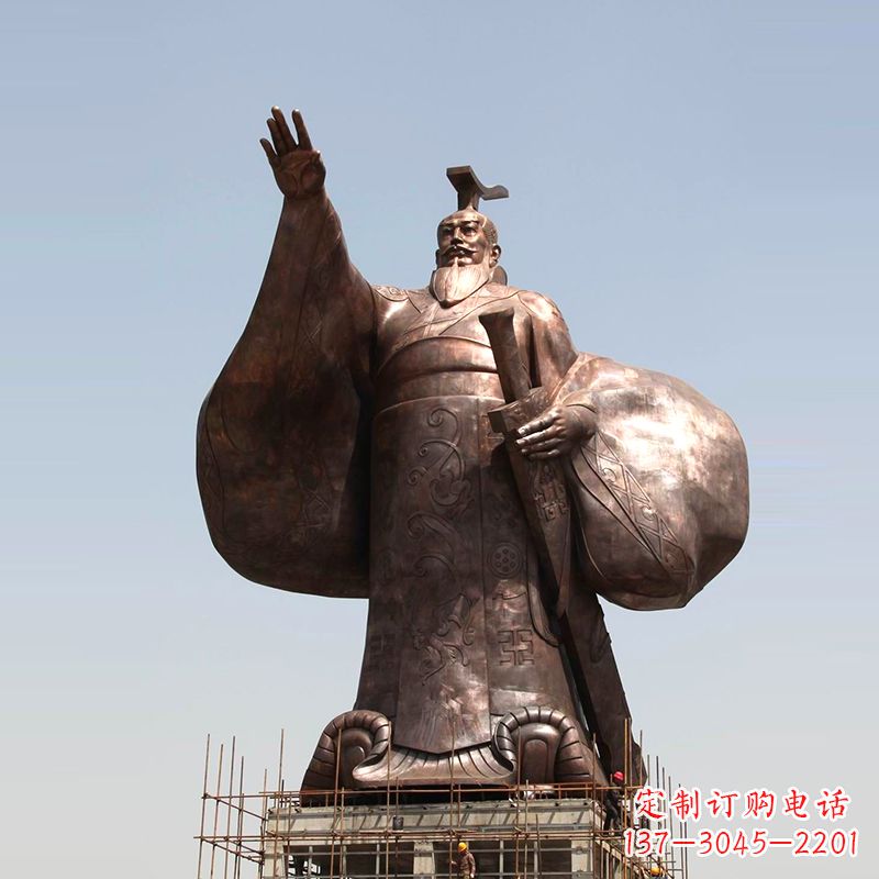泉州大型景区历史名人秦始皇铜雕景观塑像