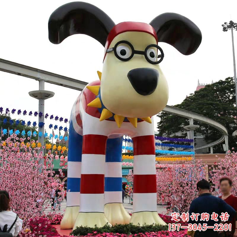 泉州大型卡通狗雕塑-商场广场动物景观美陈