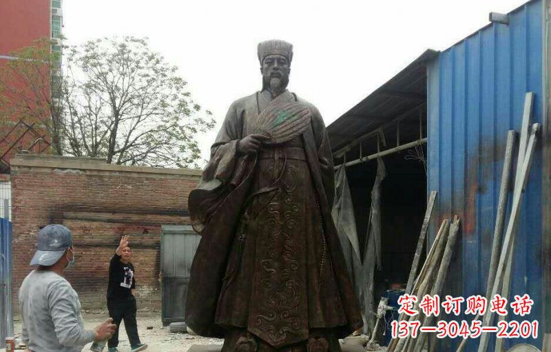 泉州典雅大型立式诸葛亮铜雕
