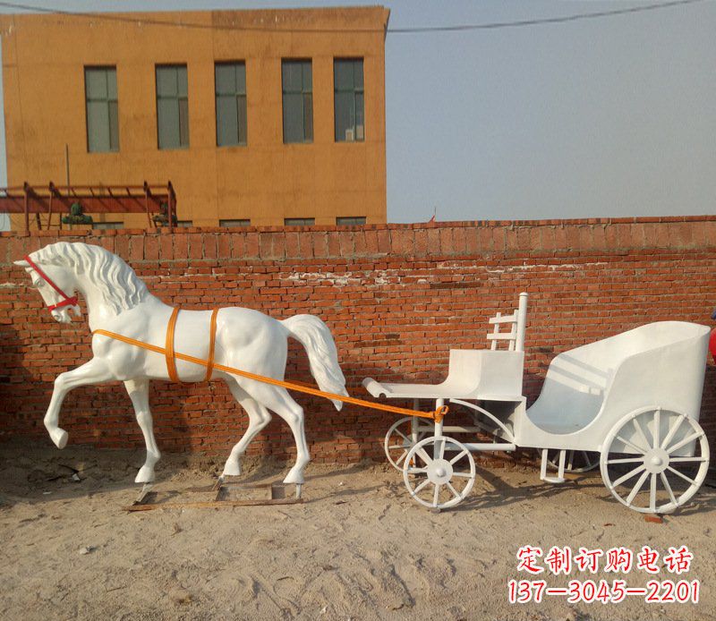 泉州大型欧式马车动物铜雕塑