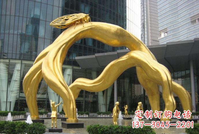 泉州大型树枝铜雕艺术景观
