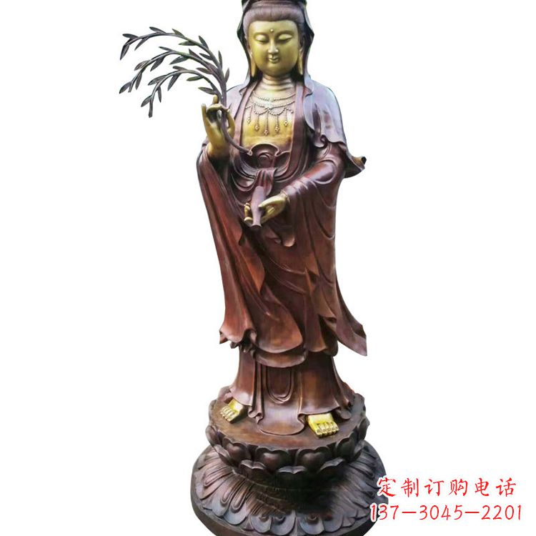 泉州大型铜雕观音雕塑