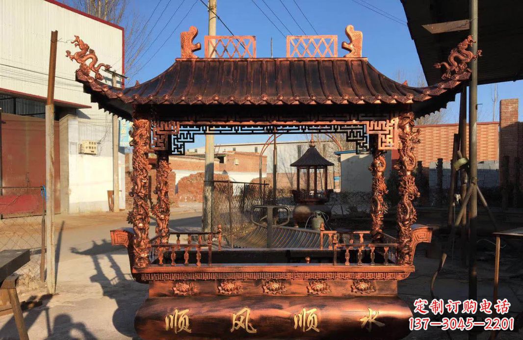 泉州大型铜雕香炉精美绝伦,打造完美家居装饰
