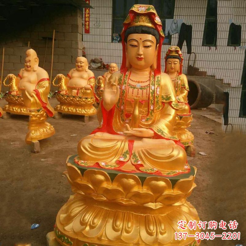 泉州大型铸铜观音雕塑